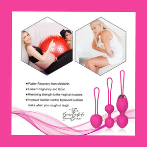 Vibrating Kegal Ball Set W/ Remote