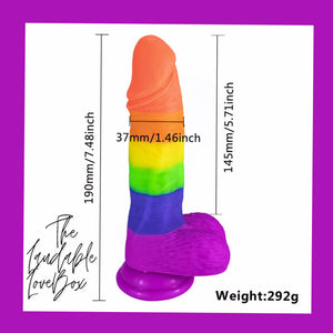 Rainbow 7’ Silicone LoveStick